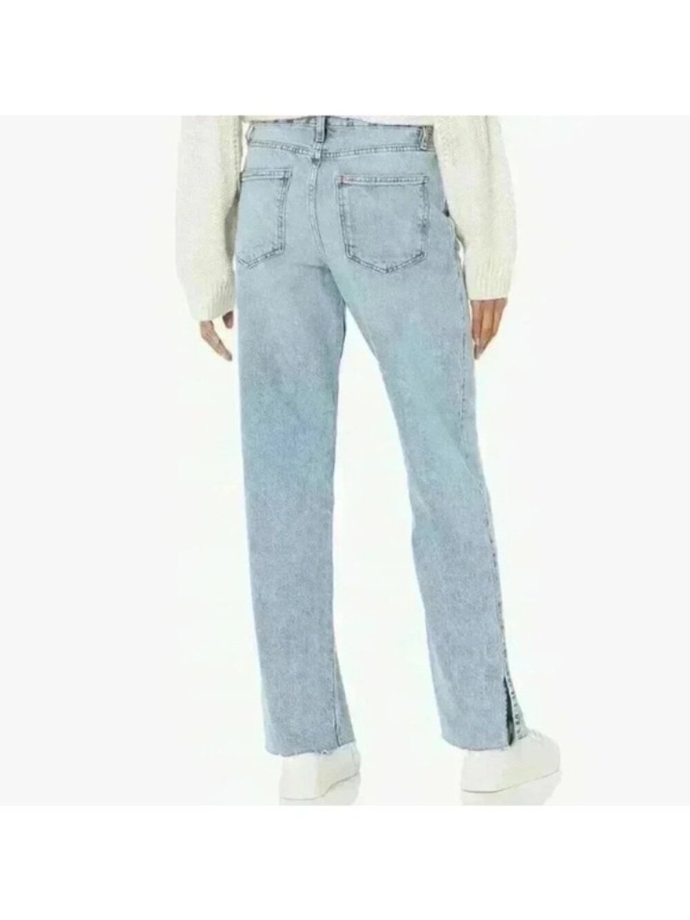 The Drop Women's Ian Mid Rise Relaxed Straight Side Slit Jeans - Size 27, NWT - Picture 10 of 11